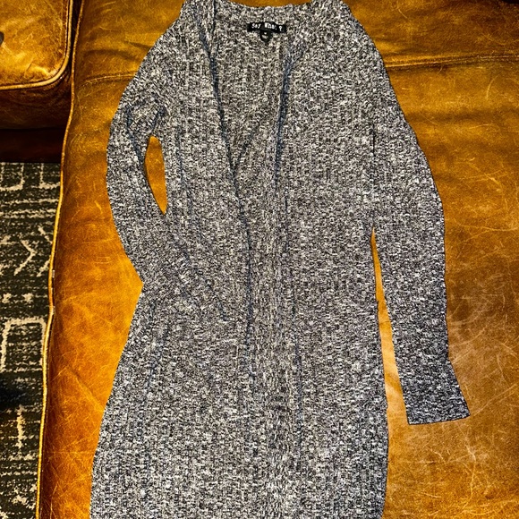 Black & White Cardigan w Pockets - Picture 1 of 1